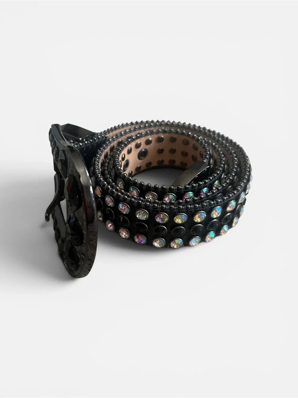 Majestic New York Los Angeles‎ Beaded Rhinestone Heavy Belt Men’s Medium
